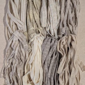 200 #8 Eight whites, oats, and creams felted rug hooking or punch needle wool fabric strips