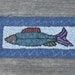 Fish Runner Primitive Rug Hooking Kit With 8 Cut Wool Fabric Strips by ...
