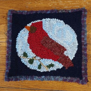 Beginner Cardinal Primitive Rug Hooking Kit With #8 Cut Wool Strips - Etsy