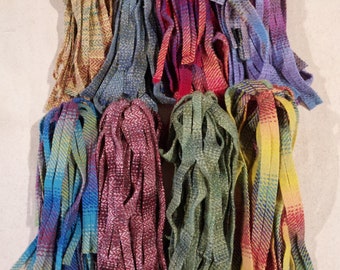 200 #8 Shades of Ombre Stripe  Rug hooking or punch needle wool fabric strips