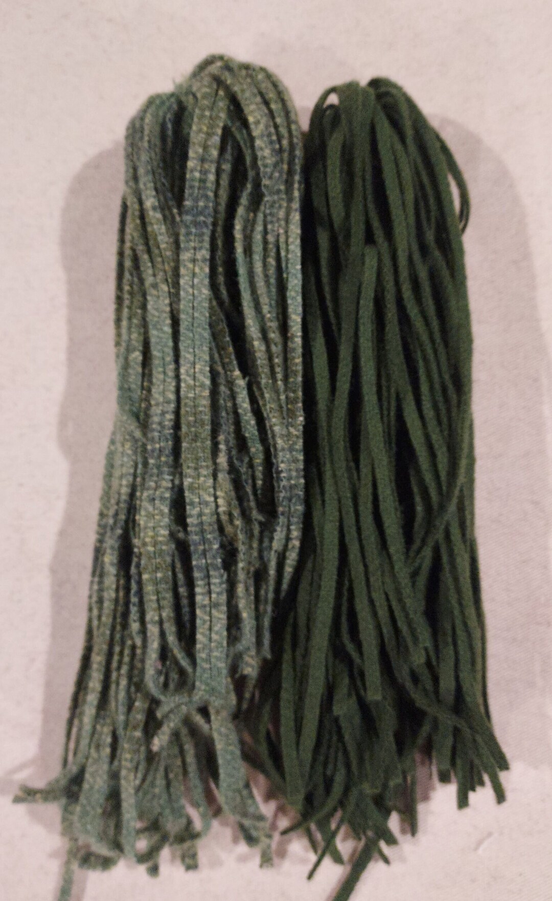100 4 Leafy Green Stripe & Grassy Green Felted Wool Fabric Strips for ...