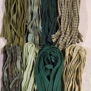 200 #6 Avocados, limes, butter lettuce, etc.  Felted Rug hooking or punch needle wool fabric strips