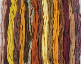 200 #6 Peak Foliage Mix rug hooking or punch needle wool fabric strips