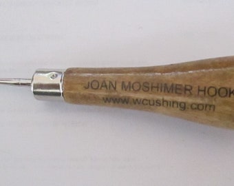 Solid maple Joan Moshimer rug hook size coarse for Primitive Rug Hooking