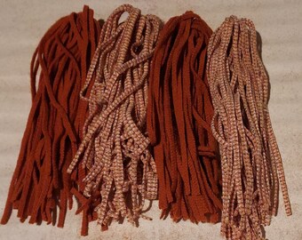 100 4 Oranges & Rusts Felted Wool Fabric Strips for Rug Hooking or ...