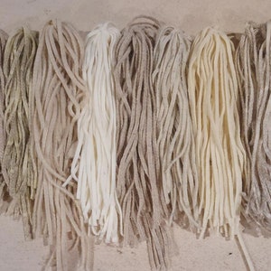 200 #4  Whites, oats and creams Felted Rug Hooking or Punch Needle Hooking Wool Fabric Strips
