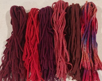 150 #4 Tappeto in feltro di sei rossi e vini Strisce di tessuto di lana con ganci o aghi
