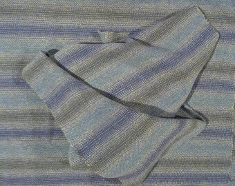 Ocean blues ombre stripe felted fat quarter wool fabric for rug hooking, quilting, applique, fiber art