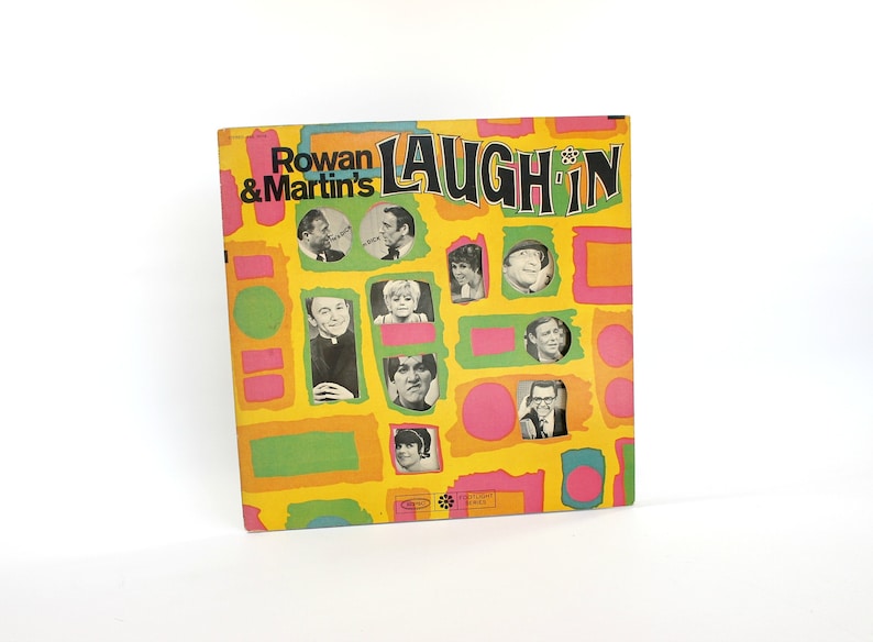Vintage Rowan & Martin's Laugh In LP Record Album 1968 Die Cut Gatefold Cover Comedy Mod Psychedelic