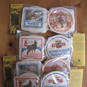 Vintage German Beer Coasters  Brewery Hofbrau Lot of 40 unused Gift Packs Charles Zahn  Oktoberfest