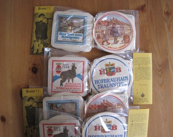 Vintage German Beer Coasters  Brewery Hofbrau Lot of 40 unused Gift Packs Charles Zahn  Oktoberfest