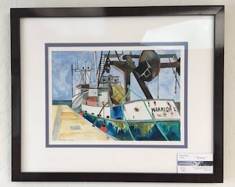 Original watercolor painting~ Warrior, Port of Eureka