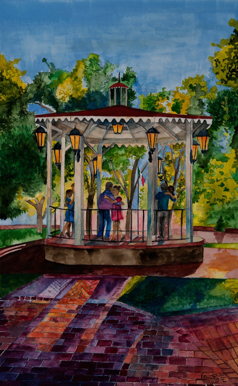 Watercolor Print albuquerque August Beautiful Sunset Over Albuquerque