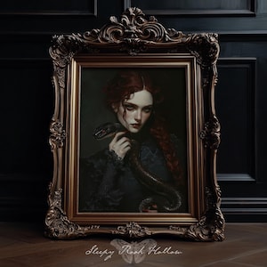 Lady Lilith / Stampa artistica gotica vittoriana, decorazione murale con stregoneria gotica (download digitale)