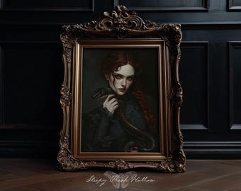 Lady Lilith | Victorian Gothic Art Print, Gothic Witchcraft Wall Decor (Digital Download)