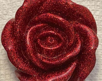 Red Rose Paperweight/Desk Art