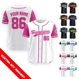 Personalized Baseball Jersey for Men Women Youth Kid, Custom Name Number Baseball Jersey, Game Day Outfit Baseball Lover Gift for Fans