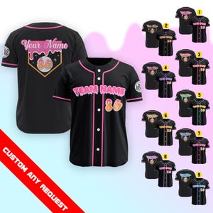 Personalized Ice Cream Drip Baseball Jersey for Men Women Youth Kid, Custom Sprinkle Drip Jersey, Summer Sport Outfit, Family Matching