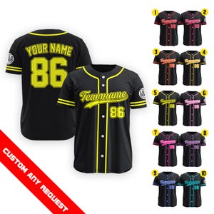Personalized Baseball Jersey for Men Women Youth Kid, Custom Name Number Baseball Jersey, Game Day Outfit Baseball Lover Gift for Fans