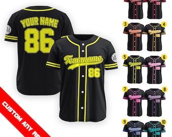 Personalized Baseball Jersey for Men Women Youth Kid, Custom Name Number Baseball Jersey, Game Day Outfit Baseball Lover Gift for Fans