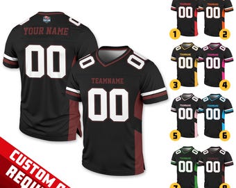 Custom Team Name Number Football Jersey for Men Women Youth Preschool, Game Day Outfit, Custom Football Team Jersey Gifts For Football Fans