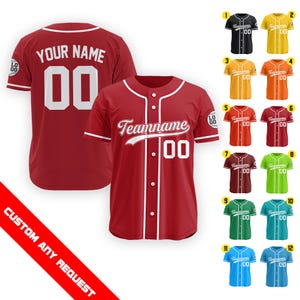 Personalized Baseball Jersey for Men Women Youth Kid, Custom Name Number Baseball Jersey, Game Day Outfit Baseball Lover Gift for Fans
