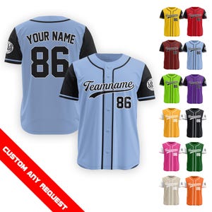 Personalized Baseball Jersey for Men Women Youth Kid, Custom Name Number Baseball Jersey, Game Day Outfit Baseball Lover Gift for Fans