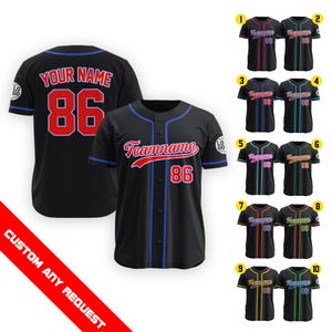 Personalized Team Name And Number Baseball Jersey, Custom Baseball Jersey Shirt, Baseball Jersey Uniform For Baseball Fans Baseball Lovers