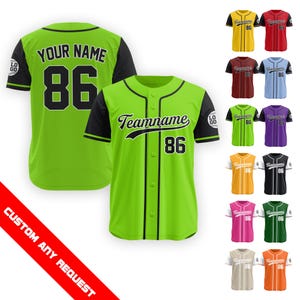 Custom Baseball Jersey for Men Women Youth Kid, Personalized Name Number Baseball Jersey, Game Day Outfit Baseball Lover Gift for Fans