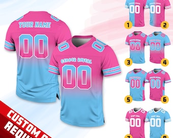 Maglia da football personalizzata per la festa di rivelazione del sesso del bambino, vestito personalizzato per la rivelazione del sesso del bambino per mamme e papà, regali per l'annuncio del sesso del bambino
