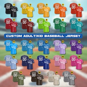 Custom Name Number Baseball Jersey for Men Women Youth Kid, Personalized Baseball Jersey Shirt, Baseball Uniform Perfect Gift for Fans