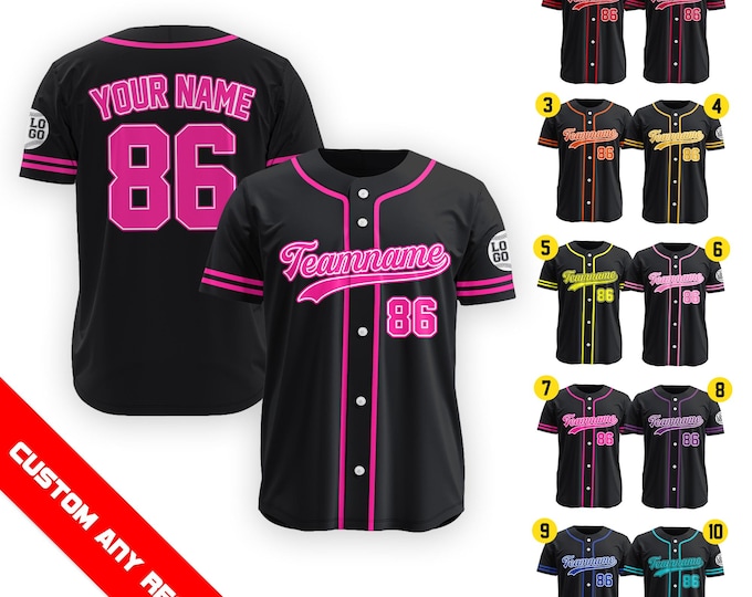 Custom Team Name And Number Baseball Jersey for Adult Kid, Custom Baseball Jersey Shirt, Baseball Jersey Uniform For Baseball Fan Lovers
