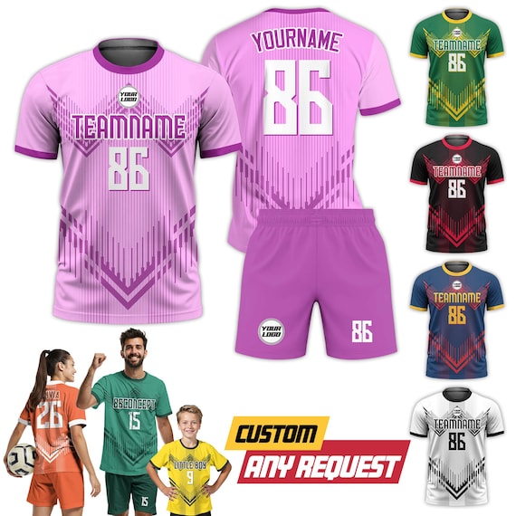 Soccer Jersey Custom for Men Women Youth Kid Personalized Team Name Number Logo Soccer Jersey Gift for fans Boy Girl Team Soccer Uniform