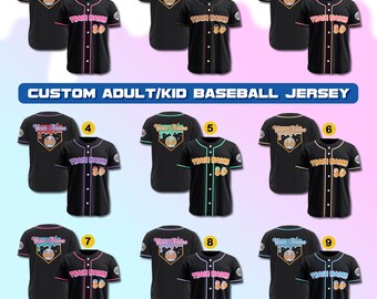 Personalized Ice Cream Drip Baseball Jersey for Men Women Youth Kid, Custom Summer Sport Outfit, Sprinkle Drip Jersey, Family Matching