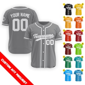 Personalized Baseball Jersey for Men Women Youth Kid, Custom Name Number Baseball Jersey, Game Day Outfit Baseball Lover Gift for Fans