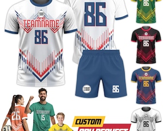 男性、女性、ユース、子供用のカスタムサッカージャージ、ファンへのパーソナライズされたサッカーギフト、男の子、女の子のチームサッカーセット、チーム用サッカージャージ