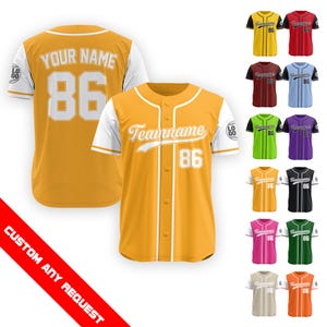 Personalized Baseball Jersey for Men Women Youth Kid, Custom Name Number Baseball Jersey, Game Day Outfit Baseball Lover Gift for Fans