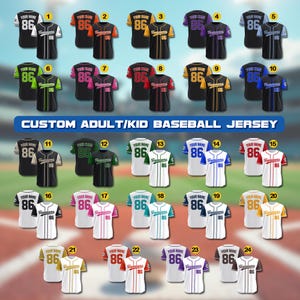 Custom Baseball Jersey for Men Women Youth Kid, Personalized Name Number Baseball Jersey, Game Day Outfit Baseball Lover Gift for Fans