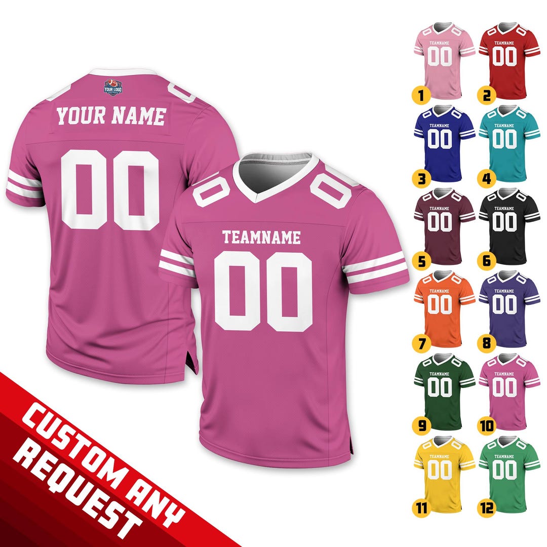 Custom Crew Names Custom Team Name Number Football Jersey for Men Women Youth Preschool ...