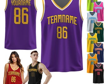 Personalized Team Name Number Basketball Jersey For Adult Youth Kid, Basketball Jersey for Basketball Fan Lovers Players, Game Day Outfit