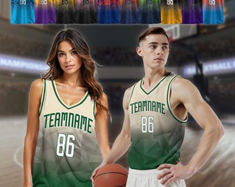Personalized Team Name Number Basketball Jersey for Adults Youth Kid, Custom Birthday Jersey, Sport Team Shirt Basketball Lover Gift