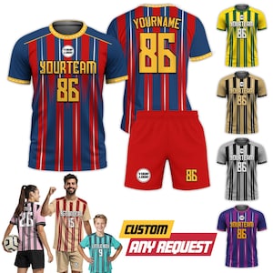 Customized Name Number Logo Soccer Jersey, Personalized Soccer Kit for fans Boy Girl Team Soccer Set, Custom Soccer Jerseys For Game Day
