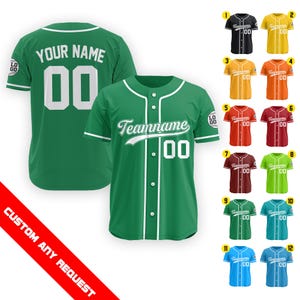 Custom Name Number Baseball Jersey for Men Women Youth Kid, Personalized Baseball Jersey Shirt, Baseball Uniform Perfect Gift for Fans
