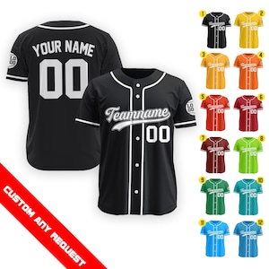 Custom Name Number Baseball Jersey for Men Women Youth Kid, Personalized Baseball Jersey Shirt, Baseball Uniform Perfect Gift for Fans