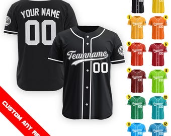 Custom Name Number Baseball Jersey for Men Women Youth Kid, Personalized Baseball Jersey Shirt, Baseball Uniform Perfect Gift for Fans