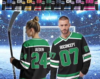 Personalized Team Name Number Logo Ice Hockey Jersey, Custom Ice Hockey Uniform, Hockey Shirt Team Family Jerseys Gift for Hockey Fans