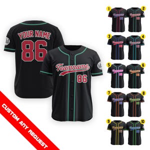 Custom Baseball Jersey for Men Women Youth Kid, Personalized Name Number Baseball Jersey, Game Day Outfit Baseball Lover Gift for Fans