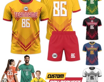 Personalized Soccer Jersey for Adult Youth Kid Custom Team Name Number Logo Soccer Jersey Gift for fans Team Soccer Jersey Uniform
