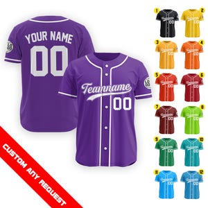Personalized Baseball Jersey for Men Women Youth Kid, Custom Name Number Baseball Jersey, Game Day Outfit Baseball Lover Gift for Fans