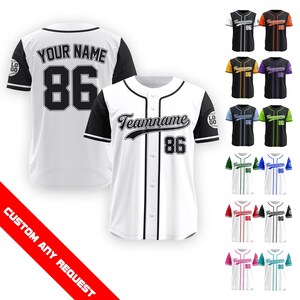 Custom Baseball Jersey for Men Women Youth Kid, Personalized Name Number Baseball Jersey, Game Day Outfit Baseball Lover Gift for Fans